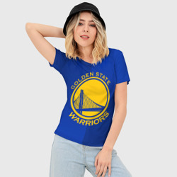 Женская футболка 3D Slim Golden state warriors - фото 2