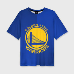 Женская футболка oversize 3D Golden state warriors