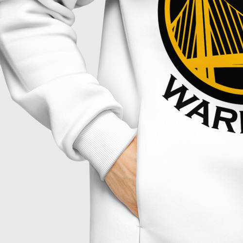 Мужское худи Oversize хлопок Golden state warriors, цвет белый - фото 8