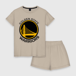 Женская пижама с шортиками хлопок Golden state warriors