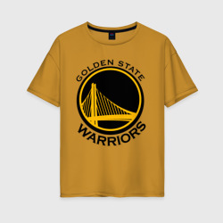 Женская футболка хлопок Oversize Golden state warriors