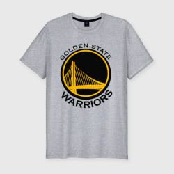 Мужская футболка хлопок Slim Golden state warriors