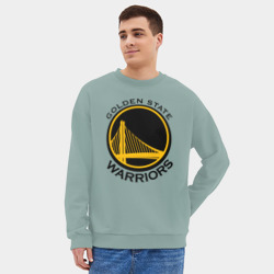 Мужской свитшот oversize без начеса хлопок Golden state warriors - фото 2
