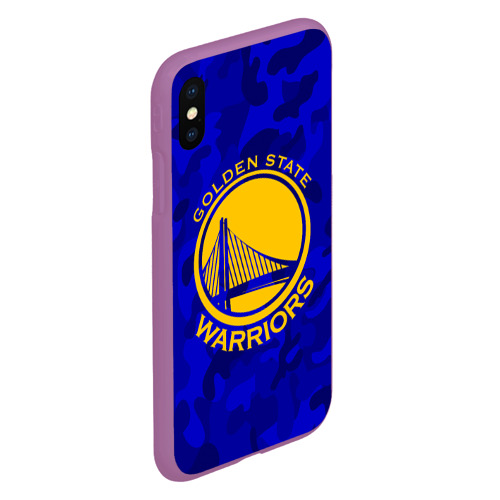 Чехол для iPhone XS Max матовый Golden state warriors, цвет фиолетовый - фото 3