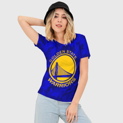 Женская футболка 3D Slim Golden state warriors - фото 2