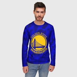 Мужской лонгслив 3D Golden state warriors - фото 2