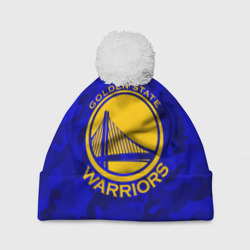 Шапка 3D c помпоном Golden state warriors