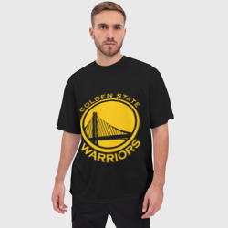 Мужская футболка oversize 3D Golden state warriors - фото 2