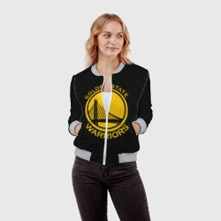 Женский бомбер 3D Golden state warriors - фото 2