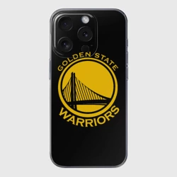 Чехол для iPhone 15 Pro Max силиконовый с защитой камеры Golden state warriors
