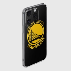 Чехол для iPhone 15 Pro Max силиконовый с защитой камеры Golden state warriors - фото 2