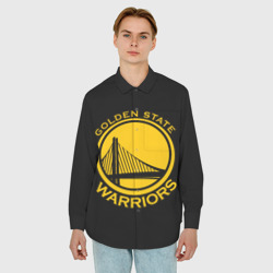 Мужская рубашка oversize 3D Golden state warriors - фото 2