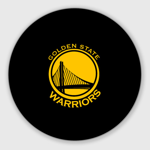 Круглый коврик для мышки Golden state warriors