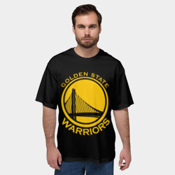 Мужская футболка oversize 3D Golden state warriors - фото 2