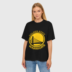 Женская футболка oversize 3D Golden state warriors - фото 2