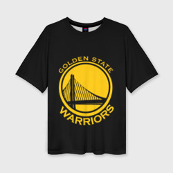 Женская футболка oversize 3D Golden state warriors