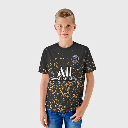 Детская футболка 3D с принтом Неймар альтернативная 2020, фото на моделе #1