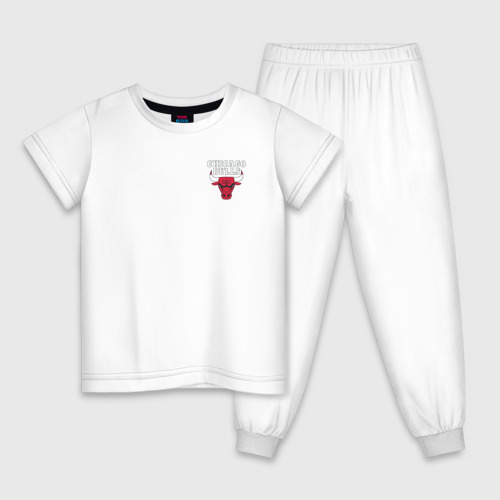 Детская пижама хлопок Chicago bulls, цвет белый