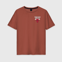 Женская футболка хлопок Oversize Chicago bulls