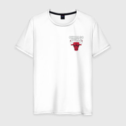 Мужская футболка хлопок Chicago bulls на спине Чикаго буллс