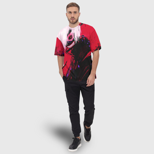 Мужская футболка oversize 3D Токийский Гуль, цвет 3D печать - фото 5