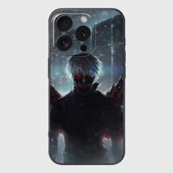 Чехол для iPhone 16 Pro силиконовый с защитой камеры Токийский Гуль Канеки Кен