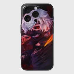 Чехол для iPhone 16 Pro силиконовый с защитой камеры Токийский Гуль