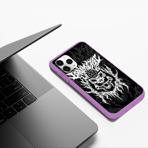 Чехол для iPhone 11 Pro Max матовый Babymetal, цвет фиолетовый - фото 5