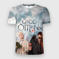 Мужская футболка 3D Slim Good Omens