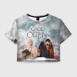 Женская футболка Crop-top 3D Good Omens