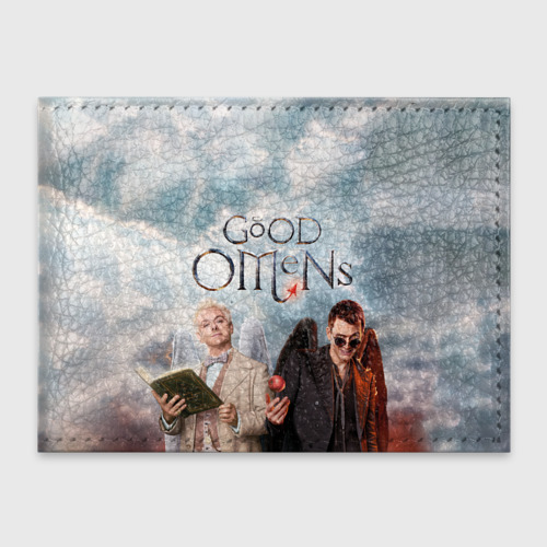 Обложка для студенческого билета Good Omens, цвет красный