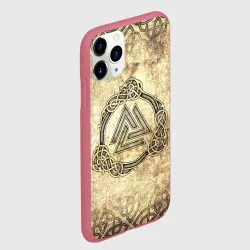 Чехол для iPhone 11 Pro матовый Валькнут символ павших в битве - фото 2