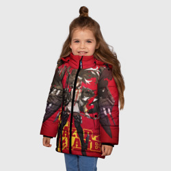 Зимняя куртка для девочек 3D Азур Лейн ленты - фото 2