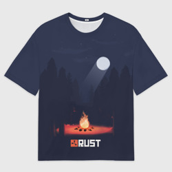 Женская футболка oversize 3D Rust