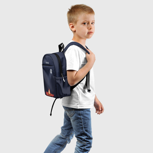 Детский рюкзак 3D с принтом Rust, вид сзади #1