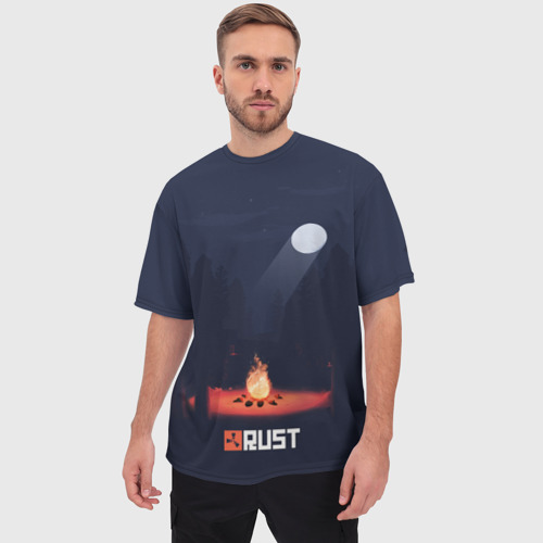 Мужская футболка oversize 3D Rust, цвет 3D печать - фото 3