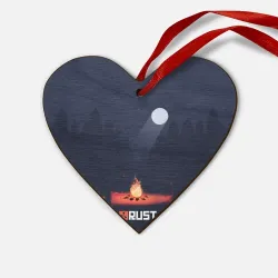 Деревянная игрушка Сердце Rust