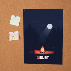 Постер с принтом Rust для любого человека, вид спереди №2. Цвет основы: белый