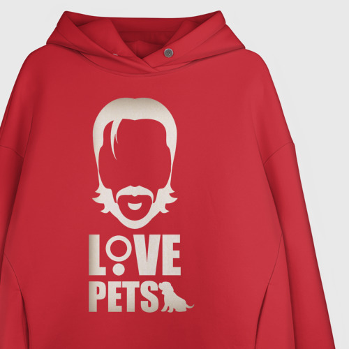 Женское светящееся худи Love Pets, цвет красный - фото 8