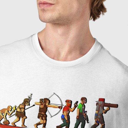 Мужская футболка хлопок Evolution Rust, цвет белый - фото 6