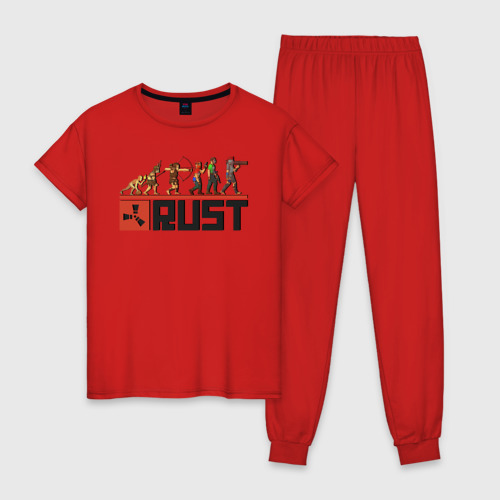 Женская пижама хлопок Evolution Rust, цвет красный