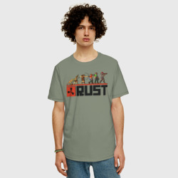Мужская футболка хлопок Oversize Evolution Rust - фото 2