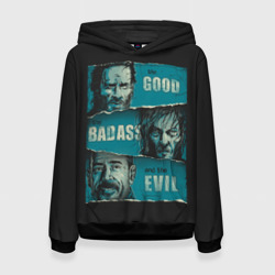 Женская толстовка 3D Good, Badass, Evil