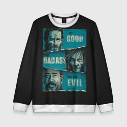 Детский свитшот 3D Good, Badass, Evil