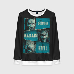 Женский свитшот 3D Good, Badass, Evil