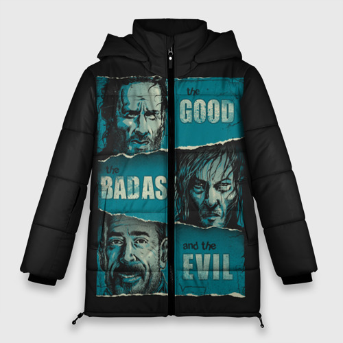 Женская зимняя куртка Oversize Good, Badass, Evil, цвет черный