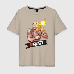 Мужская футболка хлопок Oversize Rust