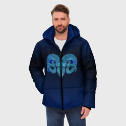 Мужская зимняя куртка 3D Знаки Зодиака Овен - фото 2