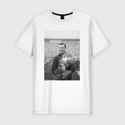 Мужская футболка хлопок Slim Великий Лев Яшин