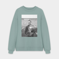 Мужской свитшот oversize без начеса хлопок Великий Лев Яшин